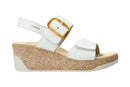 Mephisto Giulia White Wedge Back-Strap Sandal