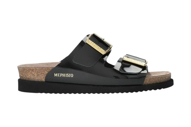 Mephisto Hester Mule Black Patent Sandal