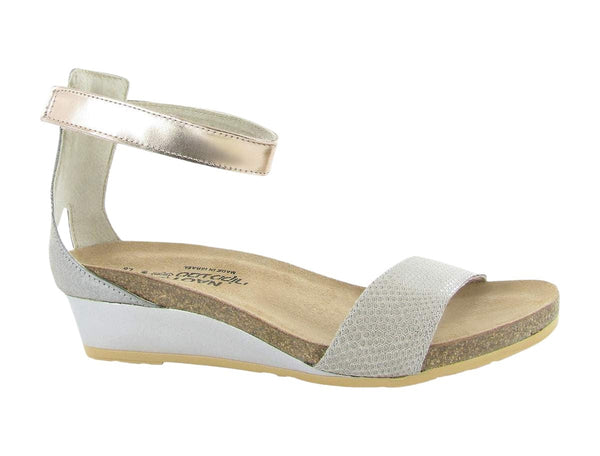 Naot PIXIE Beige Lizard Ankle Strap Sandal