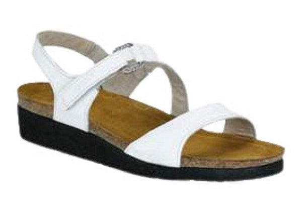 Naot White Leather Pamela Sandal