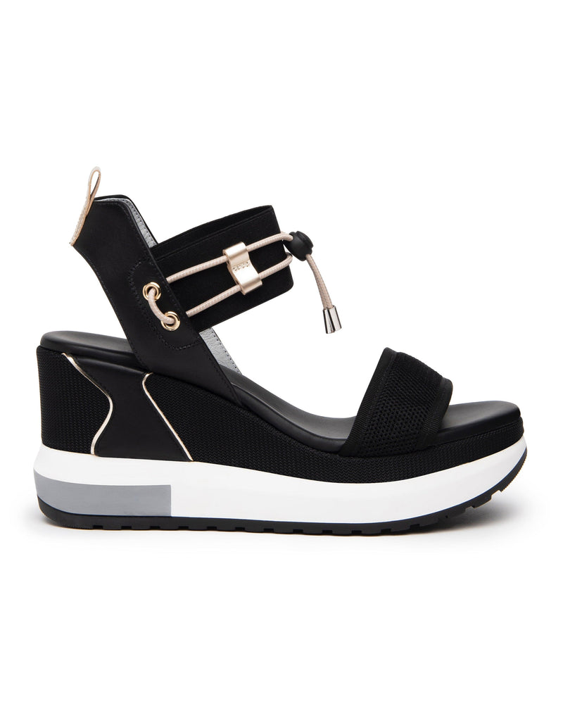 NeroGiardini EPIC WEDGE Nero Platform Sandal