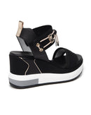 NeroGiardini EPIC WEDGE Nero Platform Sandal