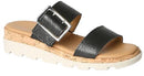 The Flexx WOODSTOCK Black Slide Sandal