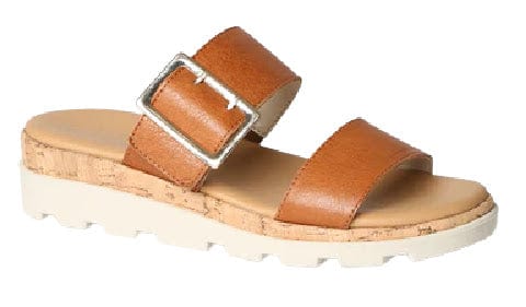 The Flexx WOODSTOCK  Cognac Slide Sandal