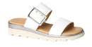 The Flexx WOODSTOCK White Slide Sandal