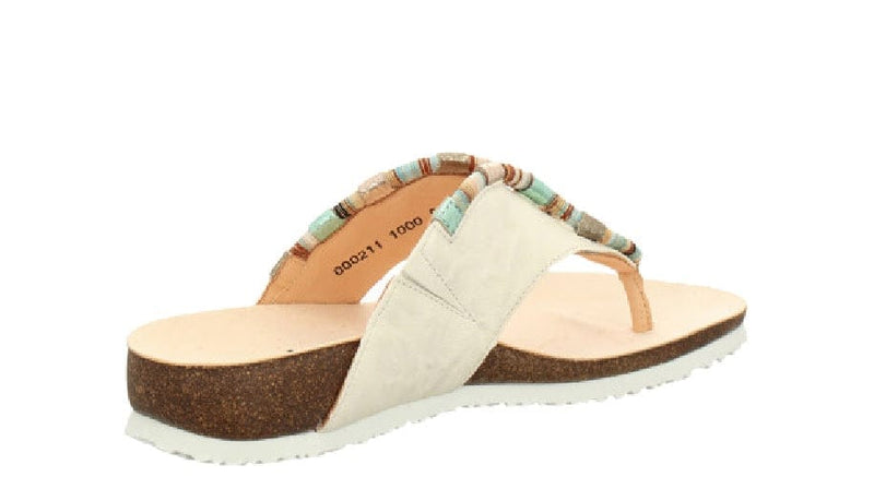 Think! Julia Tribal Ivory/Combi Toe-Thong Sandal