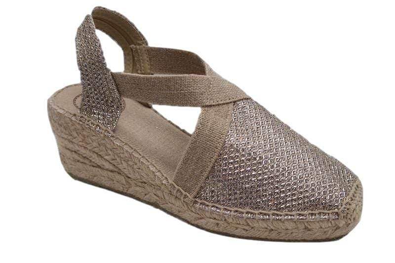 Toni Pons Triton Platinum Wedge Espadrille