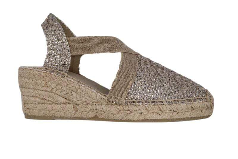 Toni Pons Triton Platinum Wedge Espadrille